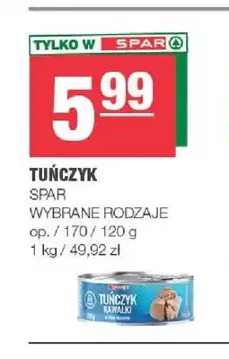 Spar Tuńczyk w kawałkach SPAR oferta