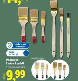 Lidl Zestaw 3 pędzli Parkside oferta