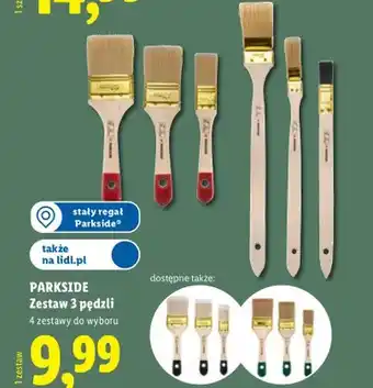 Lidl Zestaw 3 pędzli Parkside oferta
