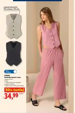 Lidl Kamizelka damska z lnem Esmara oferta