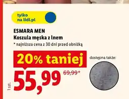 Lidl Koszula męska z lnem Esmara Men oferta