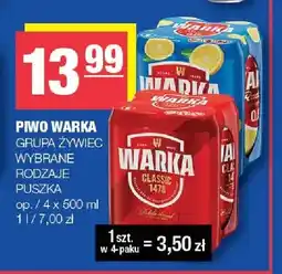 Spar Piwo Warka Classic 4-pak oferta