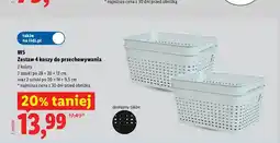 Lidl Zestaw 4 koszy do przechowywania W5 oferta