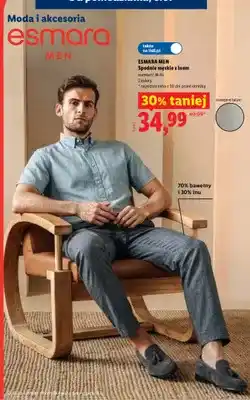 Lidl Spodnie męskie z lnem Esmara Men oferta