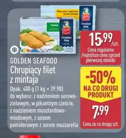 ALDI Chrupiący filet z mintaja z nadzieniem serowo-ziołowym Golden Seafood oferta