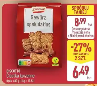 ALDI Ciastka korzenne Biscotto oferta