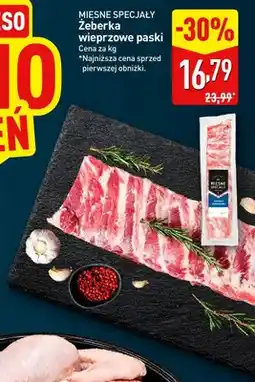 ALDI Żeberka wieprzowe paski Mięsne Specjały oferta