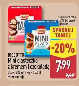 ALDI Mini ciasteczka z kremem i czekoladą mleczną Biscotto oferta