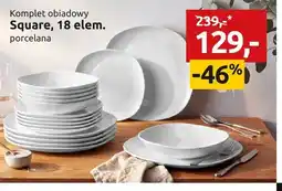 Black Red White Komplet obiadowy Square 18-elementowy oferta