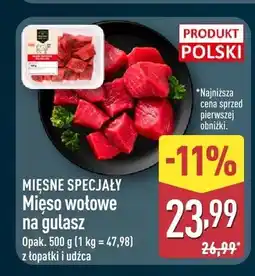ALDI Mięso wołowe na gulasz Mięsne Specjały oferta