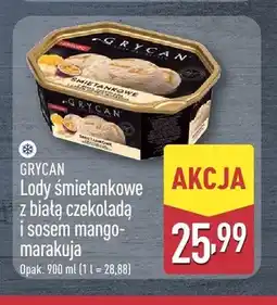 ALDI Lody śmietankowe z białą czekoladą i sosem mango-marakuja Grycan oferta