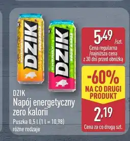ALDI Napój energetyczny zero kalorii Dzik Energy Sour Apple oferta