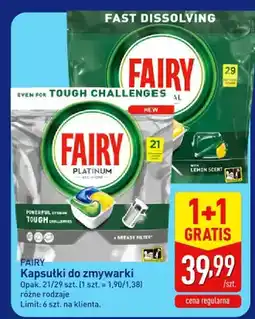 ALDI Kapsułki do zmywarki Fairy Platinum oferta