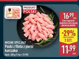 ALDI Paski z fileta z piersi kurczaka Mięsne Specjały oferta