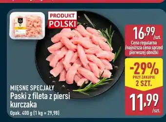 ALDI Paski z fileta z piersi kurczaka Mięsne Specjały oferta