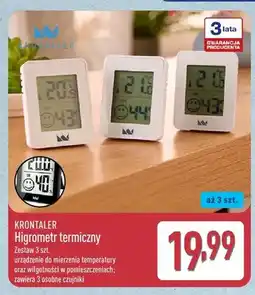 ALDI Higrometr termiczny Krontaler 3-pak oferta
