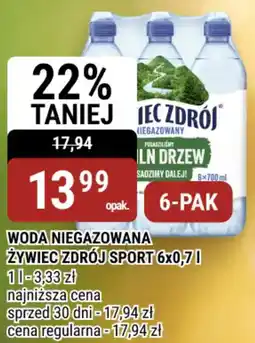 bi1 Woda niegazowana żywiec zdrój sport oferta