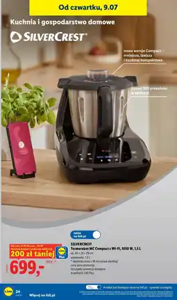 Lidl SILVERCREST Termorobot MC Compact z Wi-Fi, 1050 W oferta