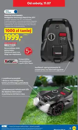 Lidl PARKSIDE PERFORMANCE Inteligentny robot koszący Smart & Free, 20 V oferta