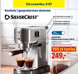 Lidl SILVERCREST Kolbowy ekspres do kawy, 1350 W oferta