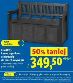 Lidl LIVARNO Ławka ogrodowa ze skrzynią do przechowywania oferta
