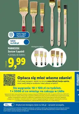 Lidl PARKSIDE Zestaw 3 pędzli oferta