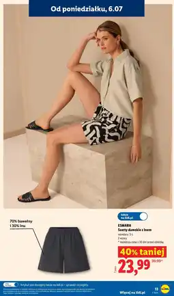 Lidl Szorty damskie z lnem oferta