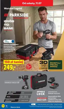 Lidl PARKSIDE PERFORMANCE Akumulatorowa wiertarkowkrętarka z akumulatorem 4 Ah i ładowarką 4,5 A oferta
