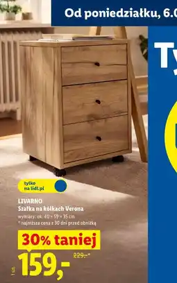 Lidl LIVARNO Szafka na kółkach Verona oferta