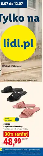 Lidl ESMARA Klapki damskie ze skóry oferta