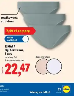 Lidl ESMARA Figi bezszwowe, 3 pary oferta