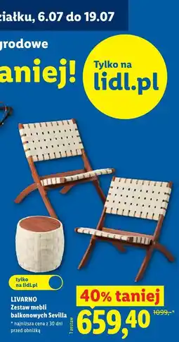 Lidl LIVARNO Zestaw mebli balkonowych Sevilla oferta