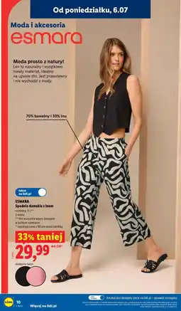 Lidl ESMARA Spodnie damskie z lnem oferta