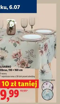 Lidl LIVARNO Obrus, 110 × 160 cm oferta