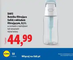 Lidl DAFI Butelka filtrująca Solid z wkładem filtrującym oferta