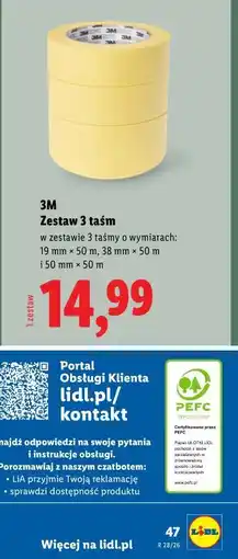 Lidl 3M Zestaw 3 taśm oferta