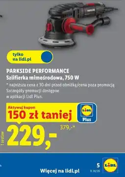 Lidl PARKSIDE PERFORMANCE Szlifierka mimośrodowa, 750 W oferta