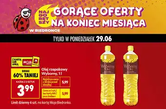 Biedronka Olej rzepakowy Wyborny oferta