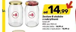 Bricomarche Zestaw 8 słoików z nakrętkami oferta