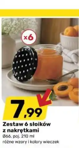 Bricomarche Zestaw 6 słoików z nakrętkami oferta