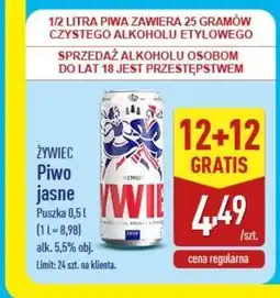ALDI Żywiec Piwo jasne oferta