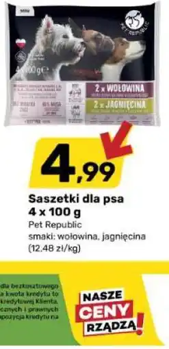 Bricomarche Saszetki dla psa 4 x 100 g Pet Republic oferta