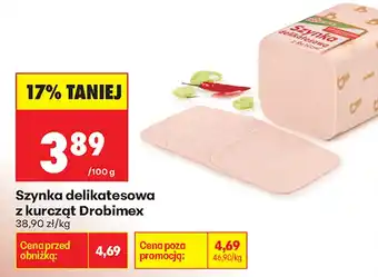 Biedronka Szynka delikatesowa z kurcząt Drobimex oferta