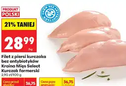 Biedronka Filet z piersi kurczaka bez antybiotyków Kraina Mięs Select Kurczak farmerski oferta