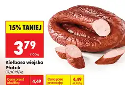 Biedronka Kiełbasa wiejska Płatek oferta
