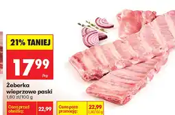 Biedronka Żeberka wieprzowe paski oferta