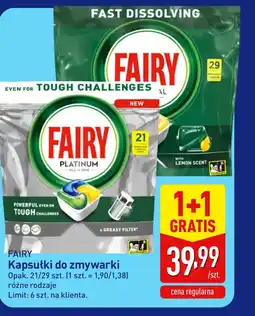 ALDI Kapsułki do zmywarki Fairy oferta