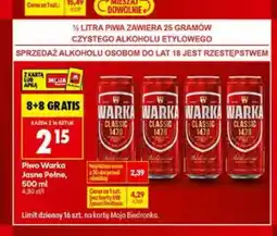 Biedronka Piwo Warka Jasne Pełne oferta