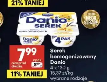 Delikatesy Centrum Serek homogenizowany Danio 4-pak oferta