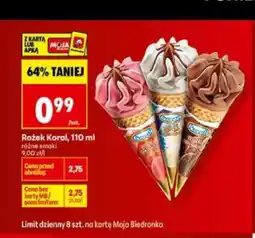 Biedronka Lody rożek czekoladowy Koral oferta